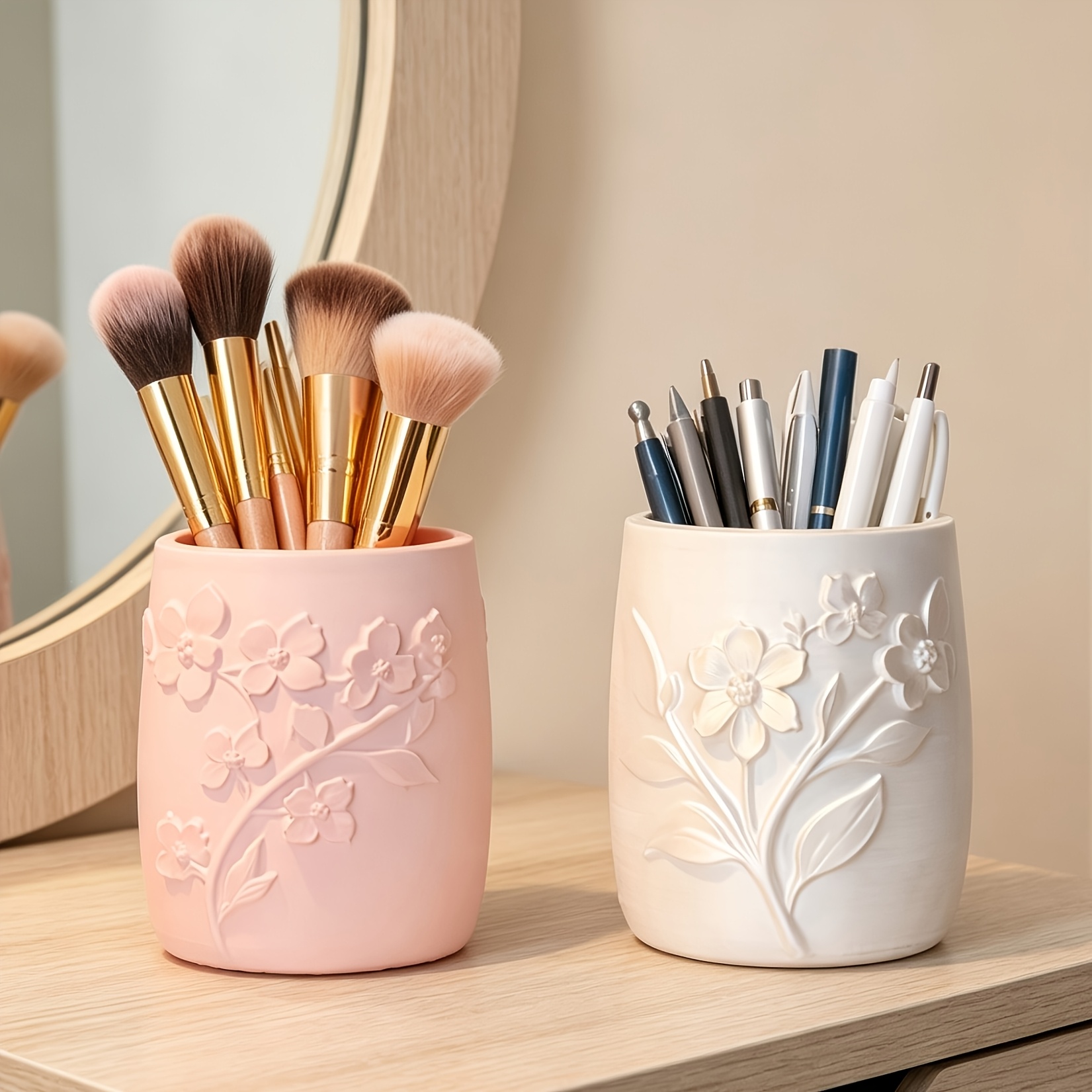 Beauty Makeup Vanity Set - Ensemble de 2/1 pièces, porte-stylo décoratif